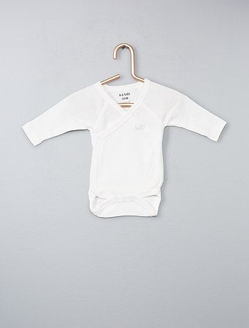 Lote de 2 bodies em puro algodão biológico - Kiabi