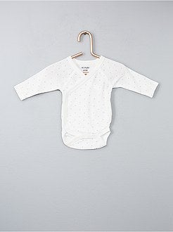 Lote de 2 bodies em puro algodão biológico - Kiabi