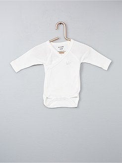 Lote de 2 bodies em puro algodão biológico - Kiabi