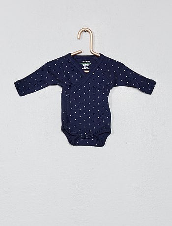 Lote de 2 bodies em puro algodão biológico - Kiabi