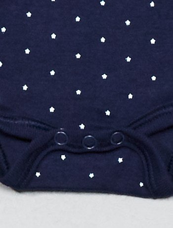 Lote de 2 bodies em puro algodão biológico - Kiabi