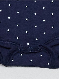 Lote de 2 bodies em puro algodão biológico - Kiabi