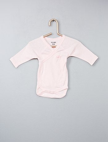 Lote de 2 bodies em puro algodão biológico - Kiabi