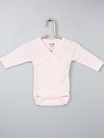 Lote de 2 bodies em puro algodão biológico - Kiabi