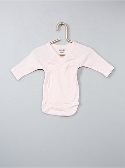 Lote de 2 bodies em puro algodão biológico - Kiabi