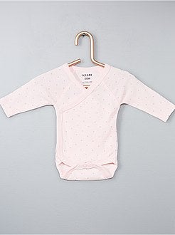 Lote de 2 bodies em puro algodão biológico - Kiabi