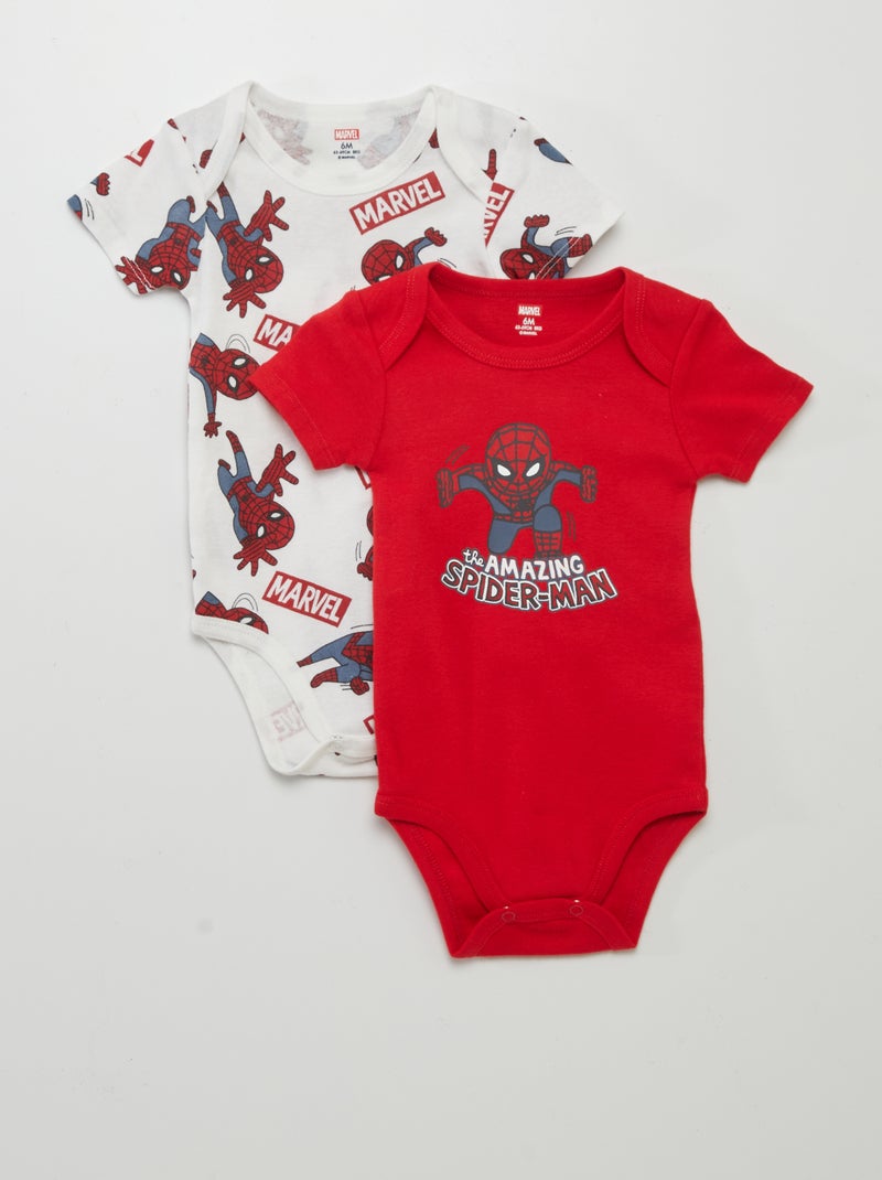 Lote de 2 bodies 'Homem Aranha' da 'Marvel' BRANCO - Kiabi