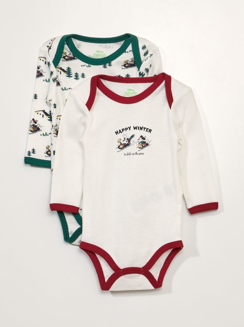 Lote de 2 bodies 'Mickey' BRANCO - Kiabi