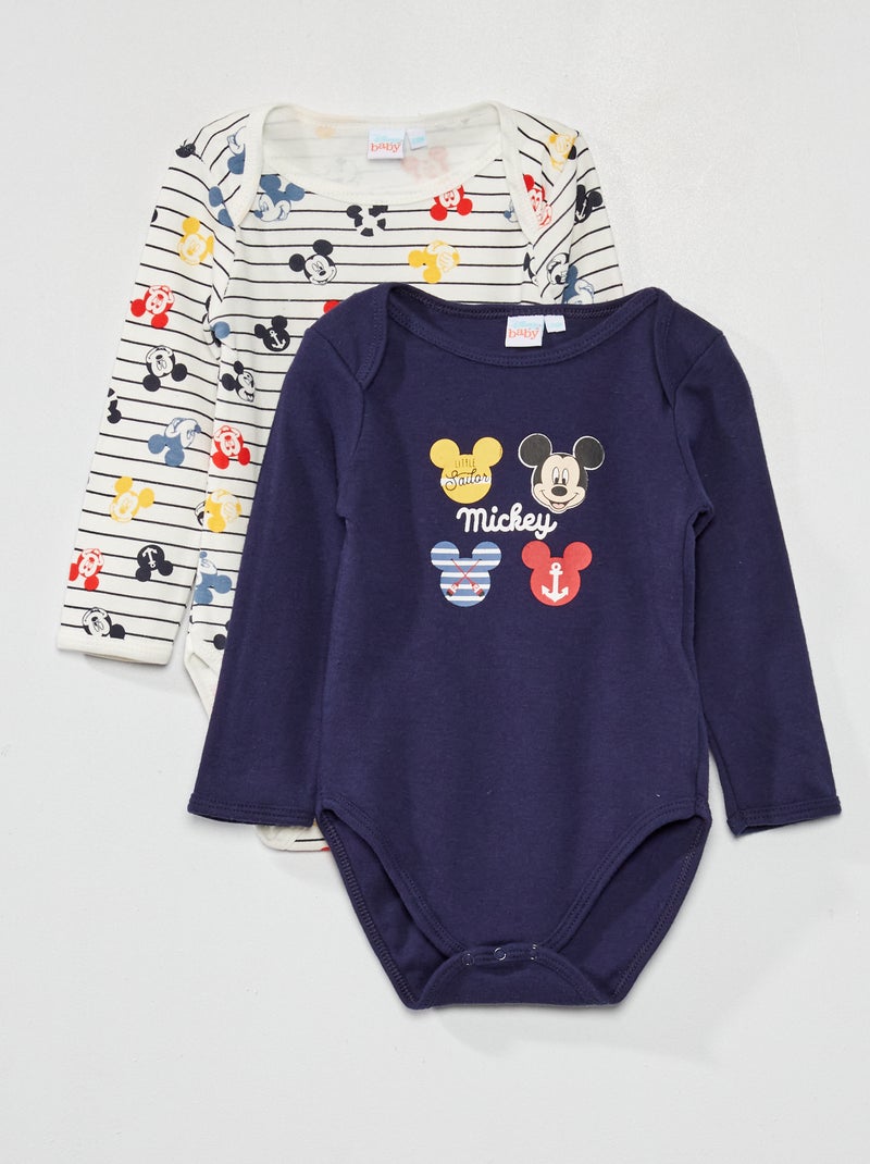 Lote de 2 bodies 'Mickey' da 'Disney' BEGE - Kiabi