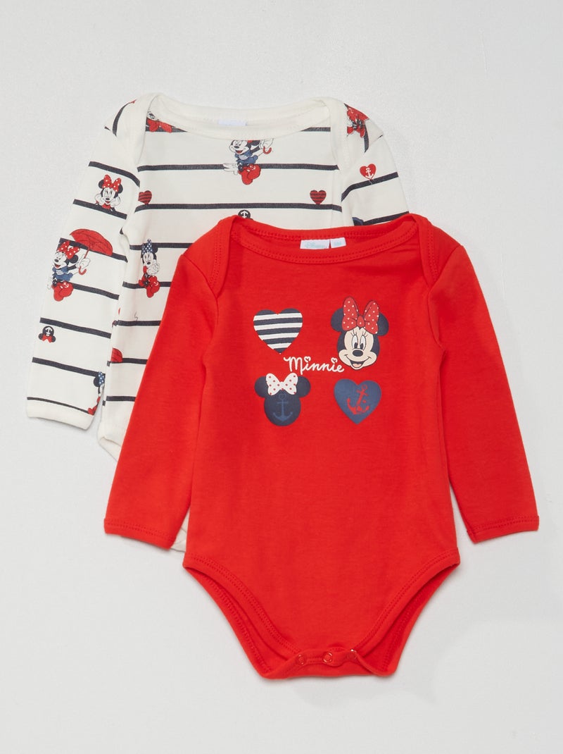Lote de 2 bodies 'Mickey' 'Disney' VERMELHO - Kiabi