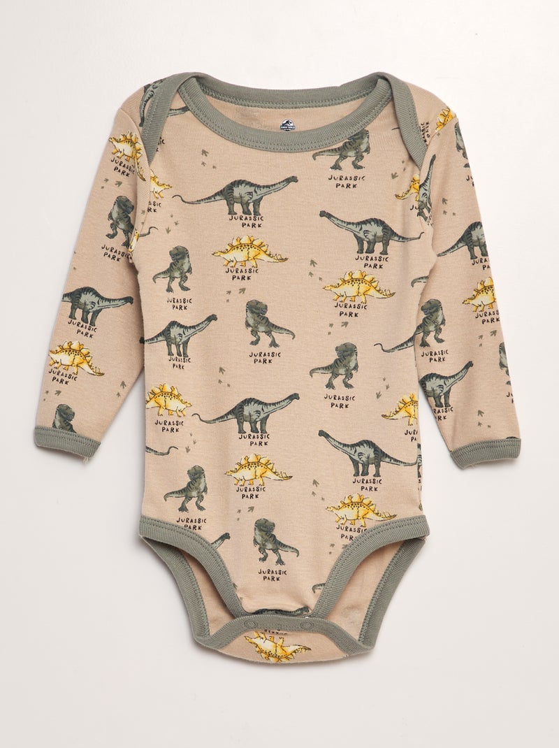 Lote de 2 bodies 'Parque Jurássico' BEGE - Kiabi