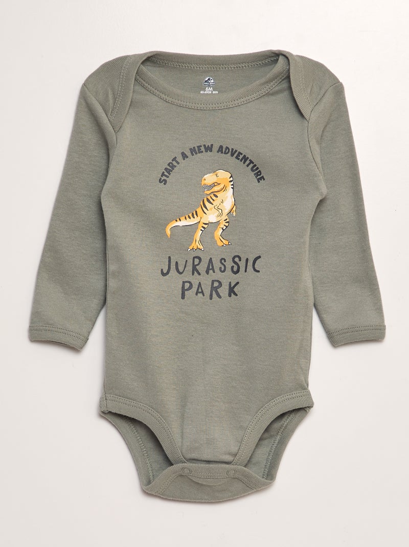 Lote de 2 bodies 'Parque Jurássico' BEGE - Kiabi