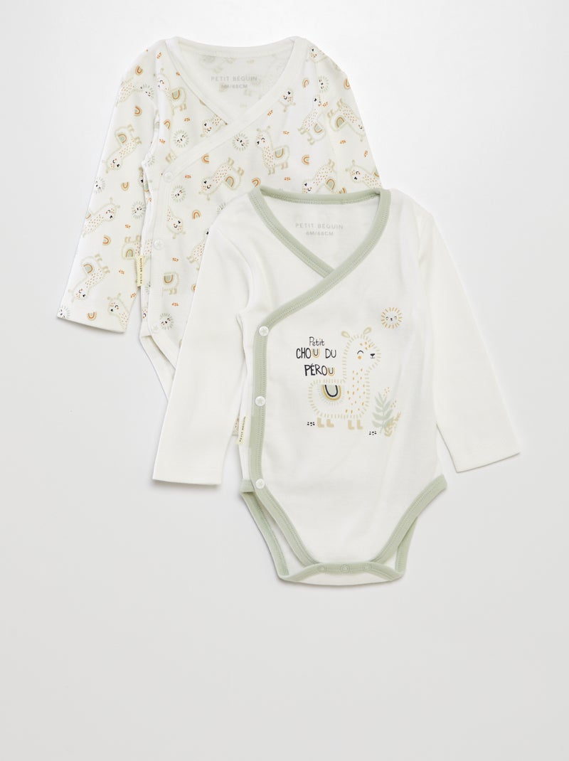 Lote de 2 bodies 'Petit Béguin' BRANCO - Kiabi