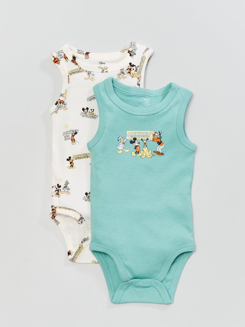 Lote de 2 bodies sem mangas 'Disney' Mickey - Kiabi