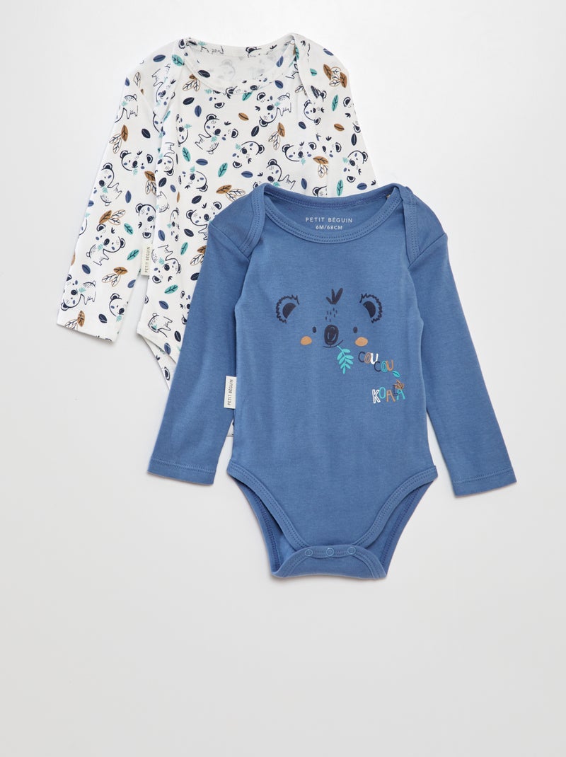Lote de 2 bodies US AZUL - Kiabi