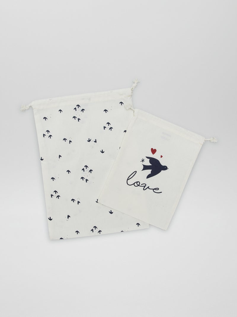 Lote de 2 bolsas BRANCO - Kiabi
