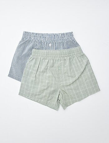 Lote de 2 boxers às riscas