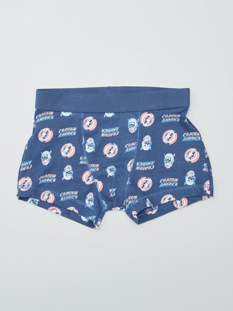 Lote de 2 boxers 'Capitão América' AZUL - Kiabi