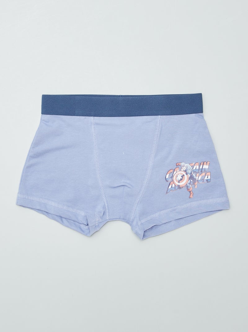 Lote de 2 boxers 'Capitão América' AZUL - Kiabi