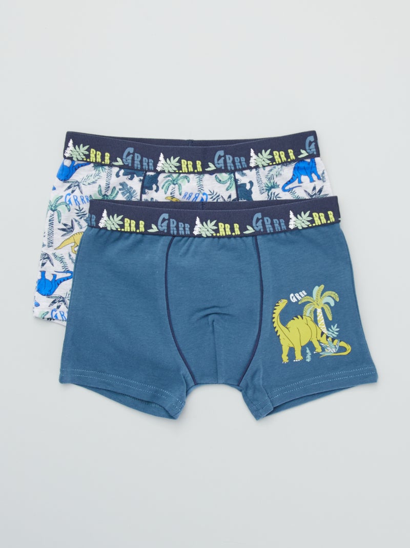 Lote de 2 boxers com estampado 'Petit Béguin' AZUL - Kiabi