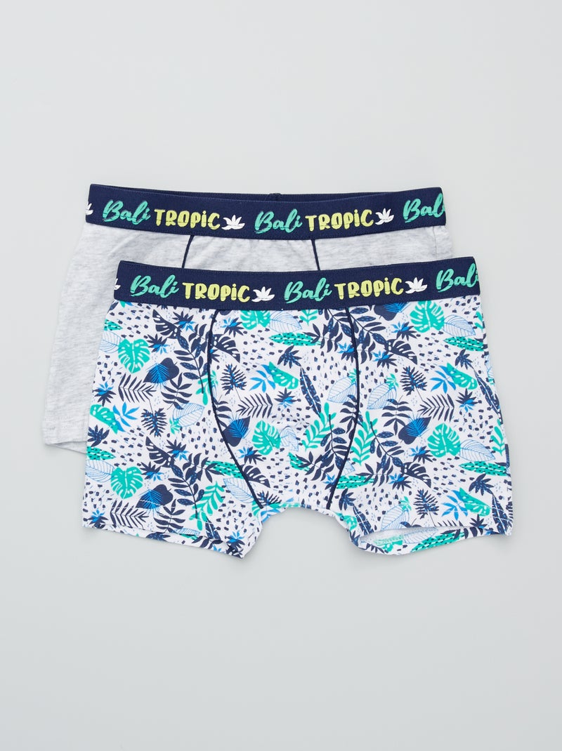 Lote de 2 boxers com estampado 'trópico' BEGE - Kiabi