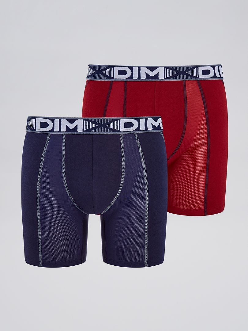 Lote de 2 boxers compridos 'DIM 3D Flex Air' Roxo - Kiabi