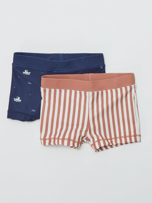 Lote de 2 boxers de banho com estampados - Kiabi