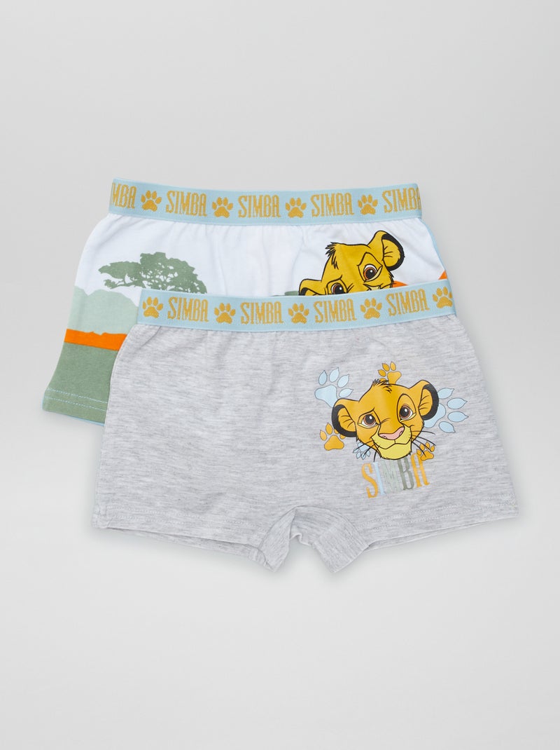 Lote de 2 boxers elásticos 'Simba' 'Disney' CINZA - Kiabi
