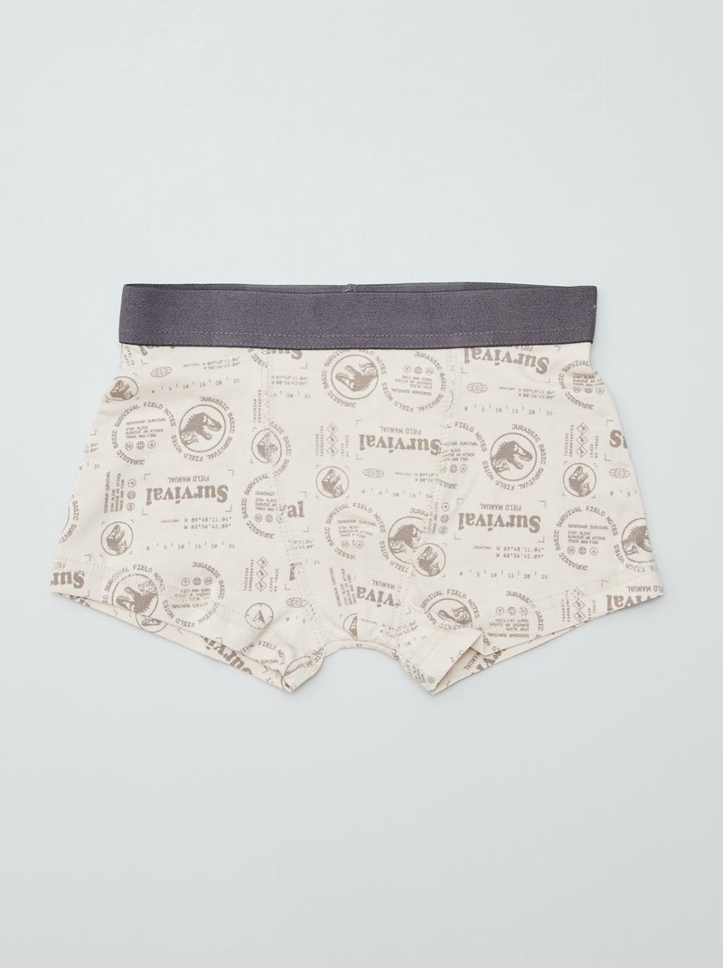 Lote de 2 boxers 'Mundo Jurássico' BEGE - Kiabi