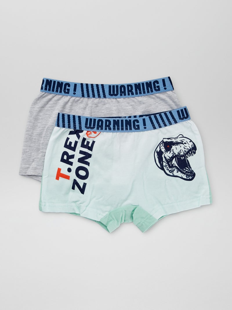 Lote de 2 boxers 'Mundo Jurássico' Cinza/ Verde - Kiabi