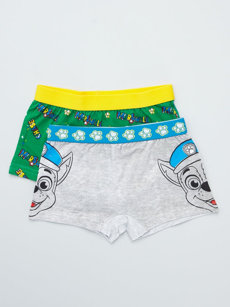 Lote de 2 boxers 'Patrulha Pata' Cinza/ Verde - Kiabi
