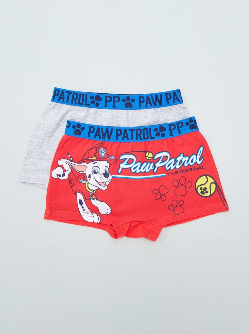 Lote de 2 boxers 'Patrulha Pata' VERMELHO - Kiabi