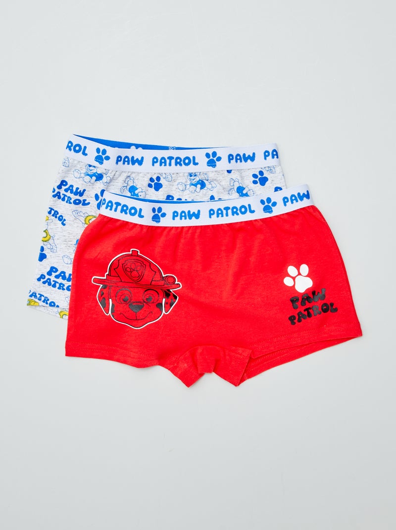 Lote de 2 boxers 'Patrulha Pata' VERMELHO - Kiabi