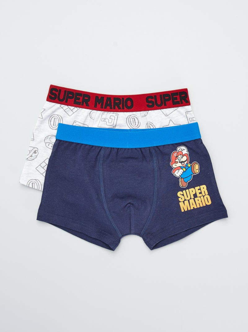Lote de 2 boxers 'Super Mário' CINZA - Kiabi