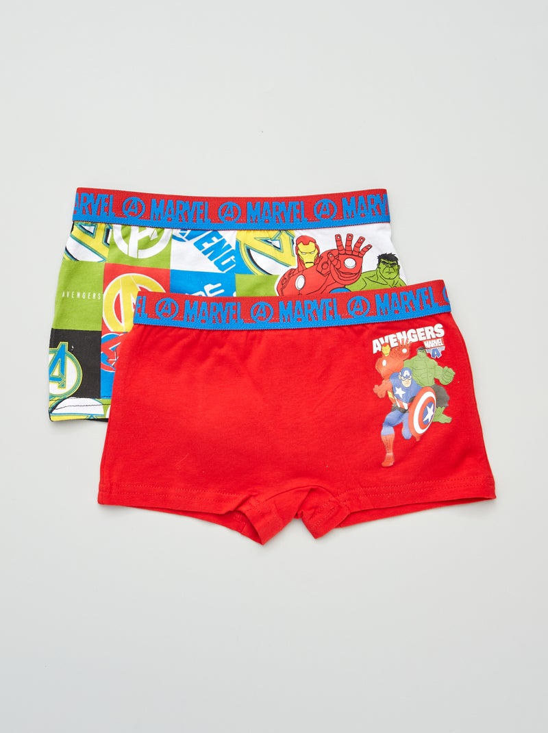 Lote de 2 boxers 'Vingadores' VERMELHO - Kiabi