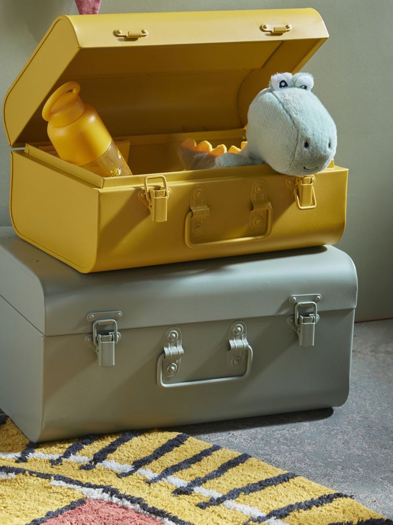 Lote de 2 caixas em metal AMARELO - Kiabi