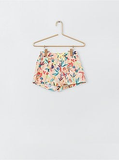 Menina 3-12 anos - Lote de 2 calções 100% algodão - Kiabi