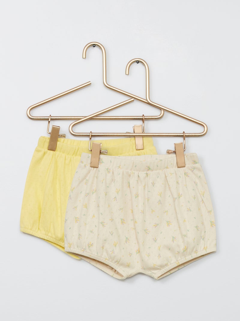 Lote de 2 calções bloomers BRANCO - Kiabi