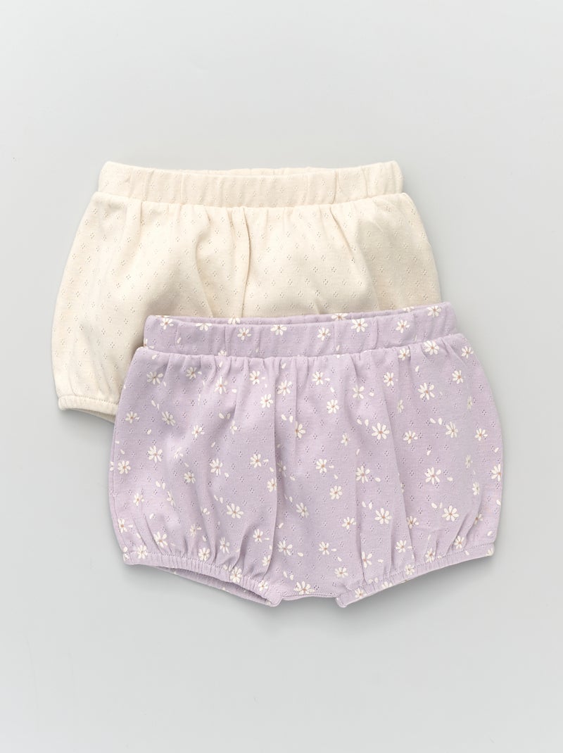 Lote de 2 calções bloomers VIOLETA - Kiabi