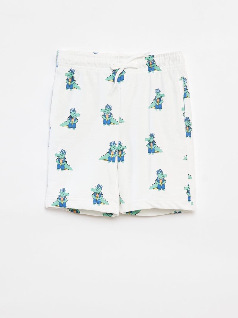 Lote de 2 calções em moletão BRANCO - Kiabi