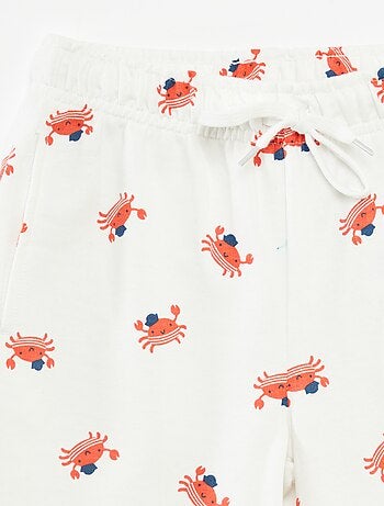 Lote de 2 calções em moletão