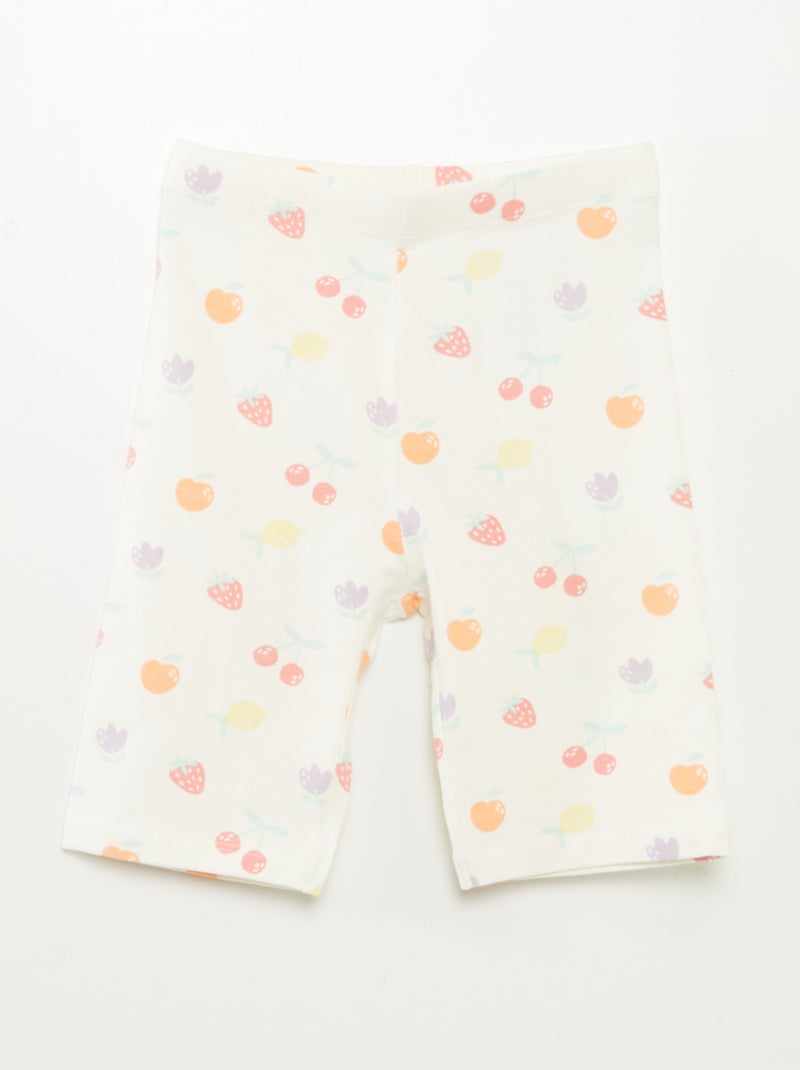 Lote de 2 calções tipo ciclista BRANCO - Kiabi