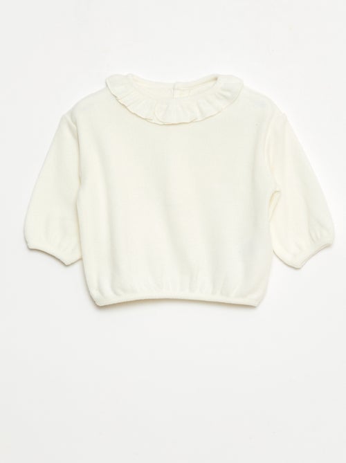 Lote de 2 camisolas de malha com gola fantasia - Kiabi