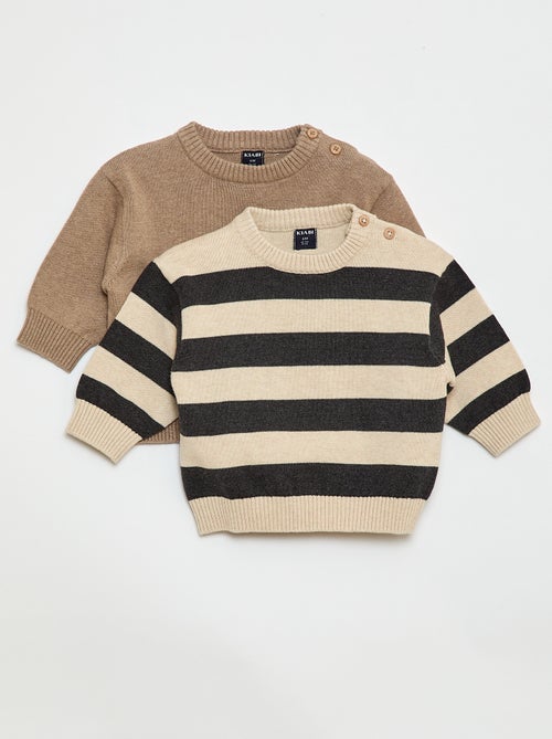 Lote de 2 camisolas em malha compacta - Kiabi