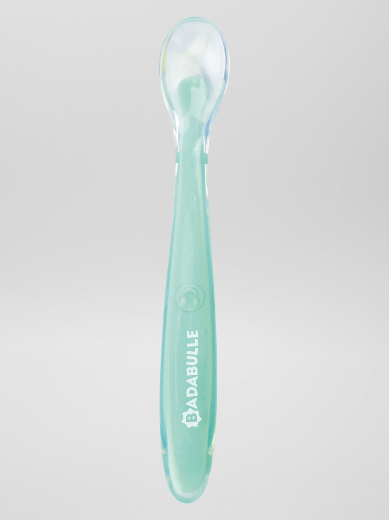 Lote de 2 colheres em silicone 'Badabulle' Azul/ Amarelo - Kiabi