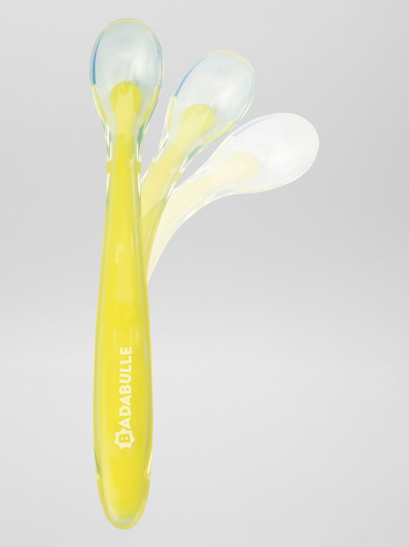 Lote de 2 colheres em silicone 'Badabulle' Azul/ Amarelo - Kiabi