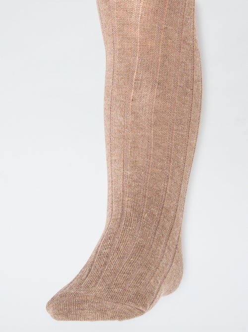 Lote de 2 collants caneladas quentes - Kiabi