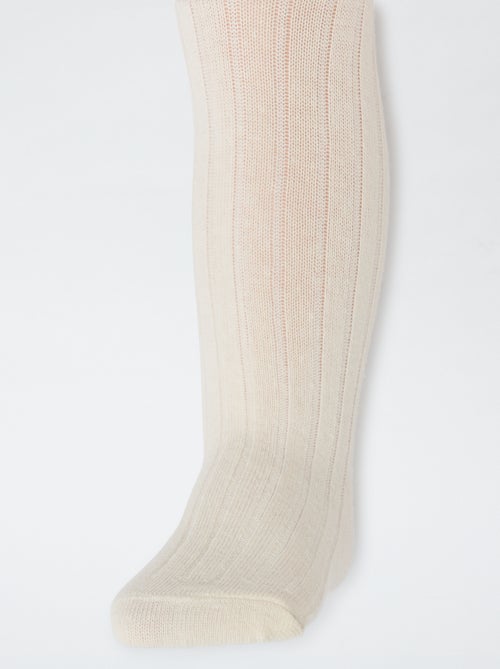 Lote de 2 collants caneladas quentes - Kiabi