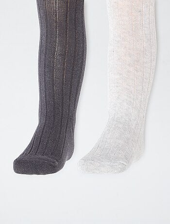 Lote de 2 collants caneladas quentes