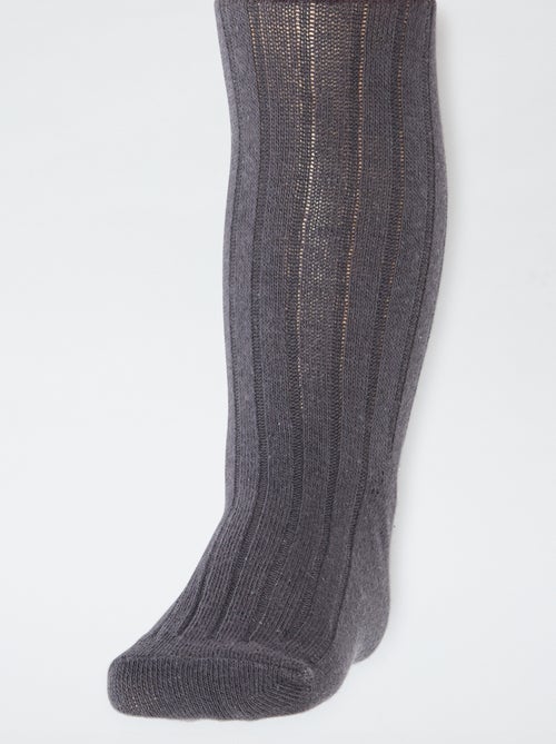 Lote de 2 collants caneladas quentes - Kiabi